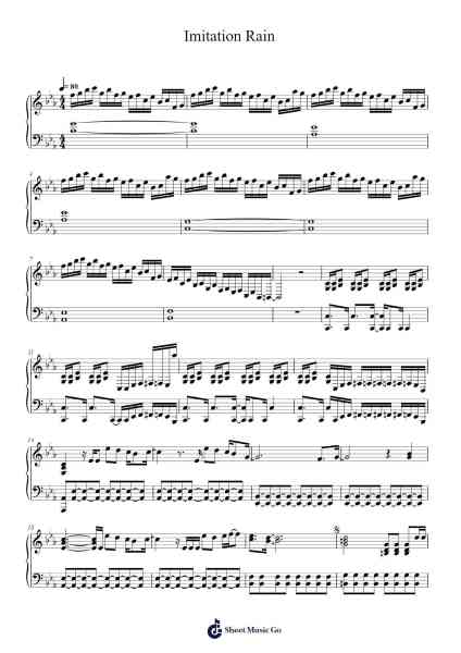Imitation Rain Sheet Music by SixTONES-Arr.Yuleboyle Kingshous