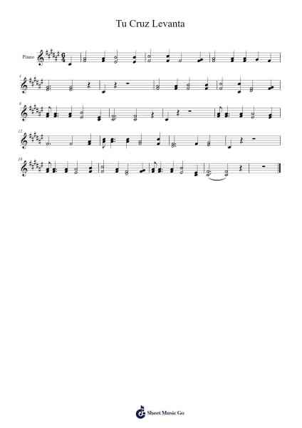 Tu Cruz Levanta Sheet Music by vaniaparra-Arr.Freetein