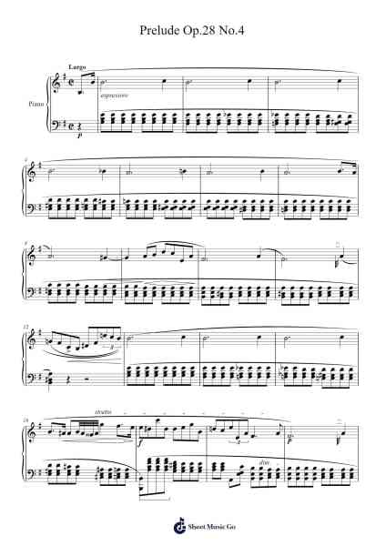 Prelude Op.28 No.4 in E Minor Sheet Music by Frédéric Chopin-Arr.Stilhan Dalter