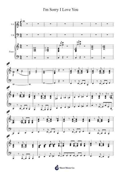 I'm Sorry I Love You Sheet Music by -Arr.Fordlome