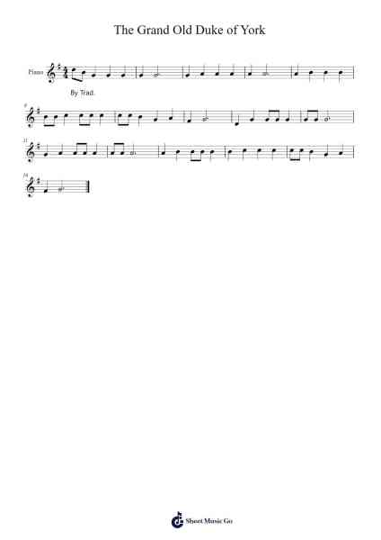 The Grand Old Duke of York Sheet Music by Luis Fonsi / Daddy Yankee-Arr.Auslus Yeachard