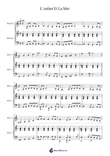 L'enfant Et La Mer Sheet Music by Richard Clayderman-Arr.Humeleen Bachnat