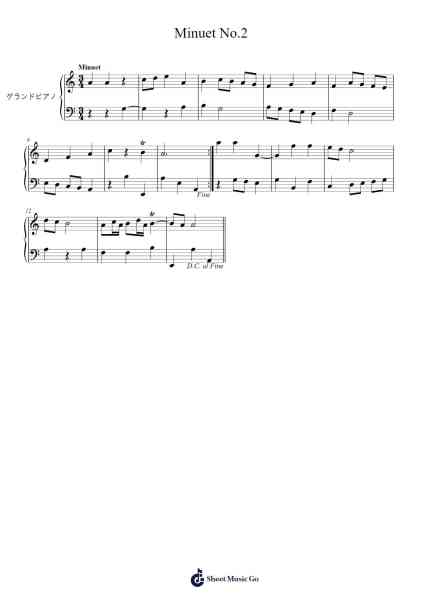 Minuet No.2 Sheet Music by Endosan-Arr.Maglius
