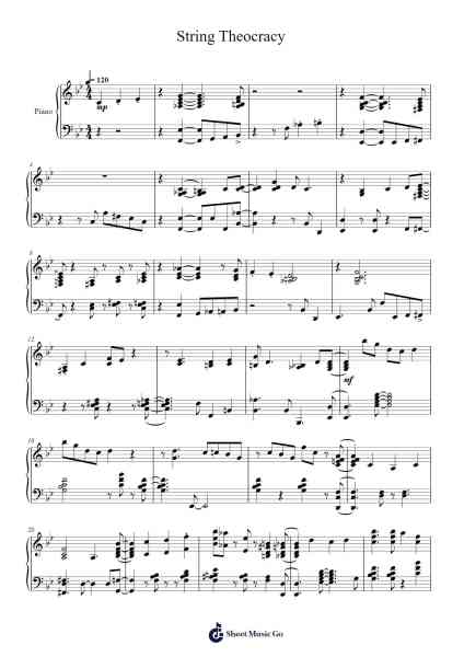 String Theocracy Sheet Music by Mili-Arr.Rodblair