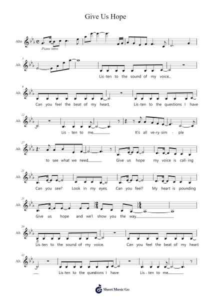 Give Us Hope Sheet Music by undefined-Arr.Chapgene