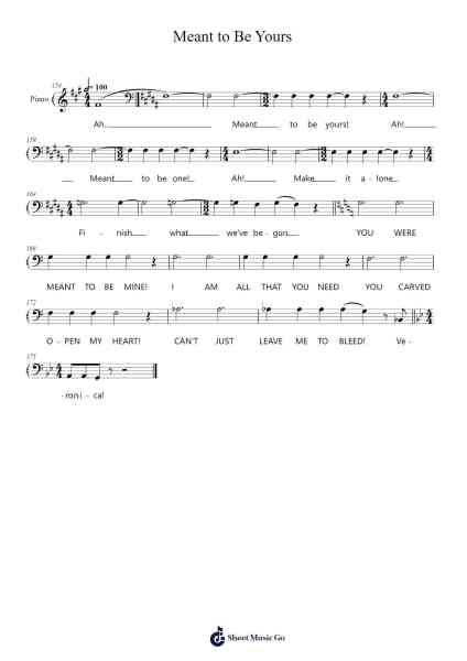 Meant to Be Yours Sheet Music by Heathers-Arr.Carrnie
