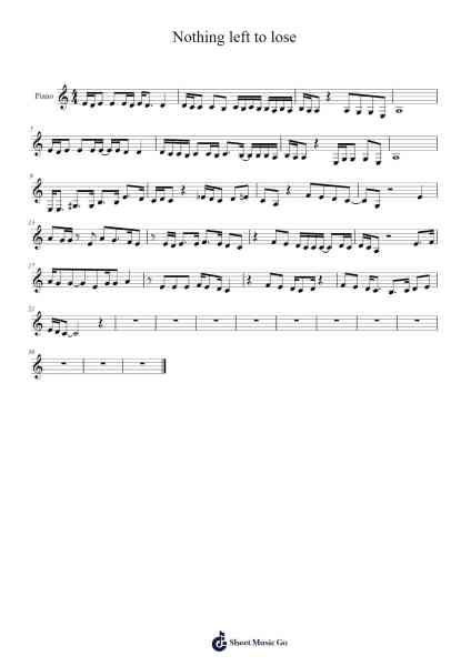 Nothing left to lose Sheet Music by The Pretty Reckless-Arr.Conpiers