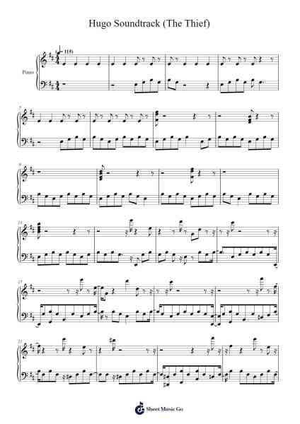 Hugo Soundtrack (The Thief) Sheet Music by Daniel Rojas-Arr.Jeamesgou