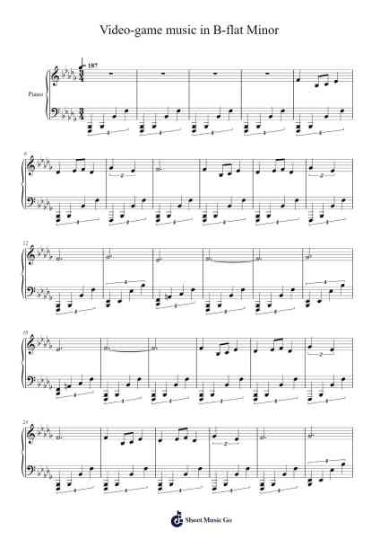 Video-game music in B-flat Minor 樂譜由 Pofield Boydlice - 編曲 Hulclark