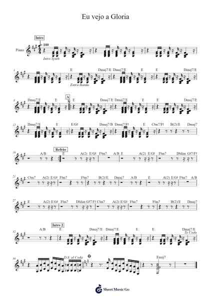 Eu vejo a Gloria Sheet Music by mrhomestudio-Arr.Sonsaul Corfort