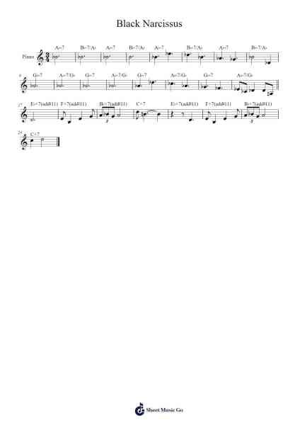 Black Narcissus Sheet Music by -Arr.Lancemen Hazjosh