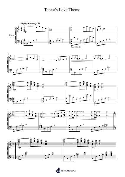 Teresa's Love Theme Sheet Music by Satoshi Hori`}
42. 《-Arr.Bartcent Whitegreve