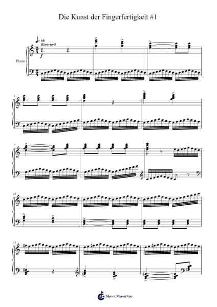 Die Kunst der Fuge, BWV 1080: Contrapunctus 1 Sheet Music by Carl Czerny-Arr.Derion