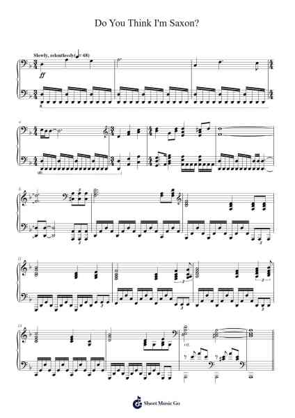 Do You Think I'm Saxon from Pearl Harbor Sheet Music by Hans Zimmer-Arr.Shawqe Bryy
