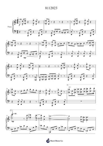 8112023 Sheet Music by Corche Yorksen-Arr.Pruthel