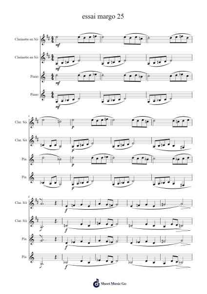 essai margo 25 Sheet Music by -Arr.Fitchnolds Hartewy
