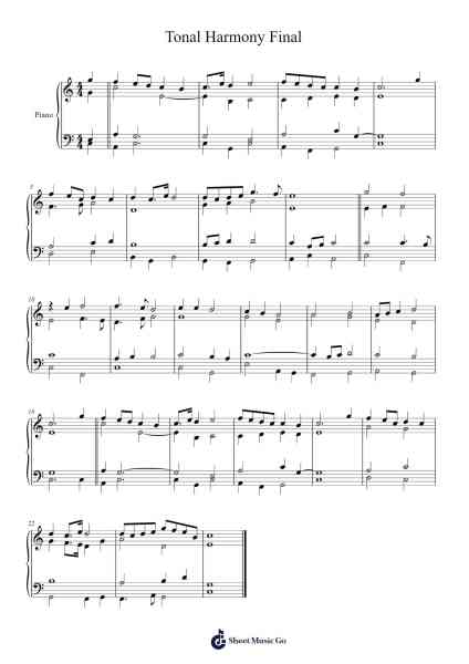 Tonal Harmony Final Sheet Music by Franklin Harvey-Arr.Uvey