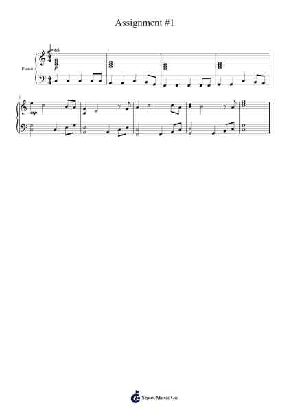Assignment #1 Sheet Music by joshuasedivan-Arr.Dawnbian Sherqe