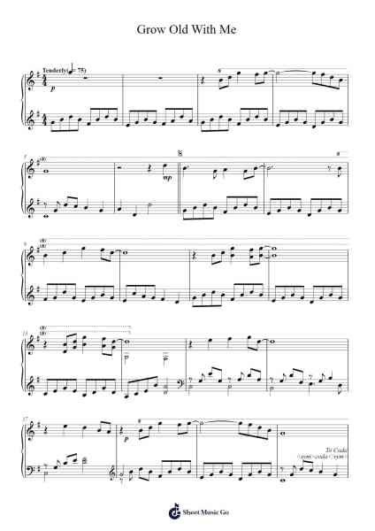 Grow Old With Me Sheet Music by John Lennon-Arr.Grifgins
