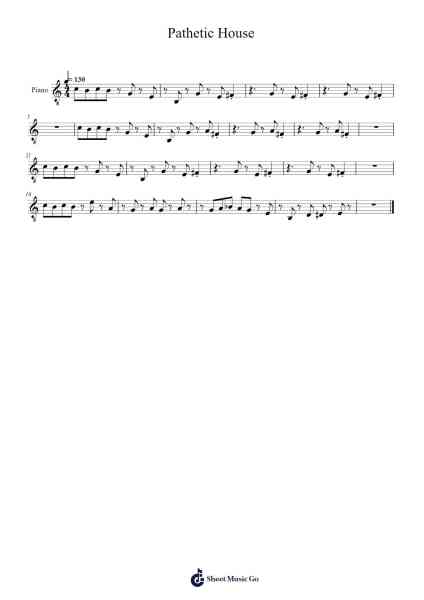 Pathetic House Sheet Music by Toby Fox-Arr.Davehume
