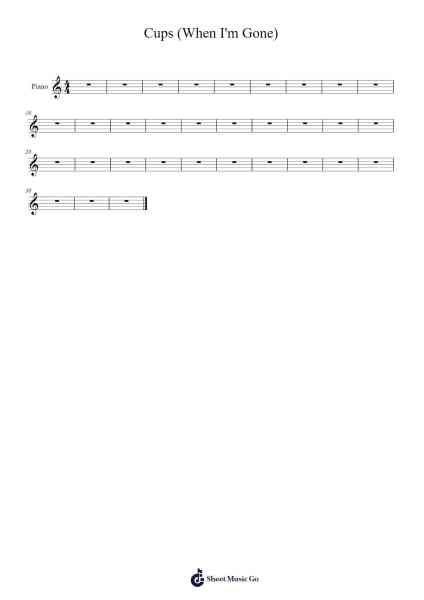 Cups (When I'm Gone) Sheet Music by Misc Soundtrack-Arr.Osbrow Joeholt