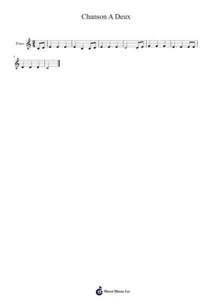 Chanson A Deux Sheet Music by Harroll-Arr.Freeclife