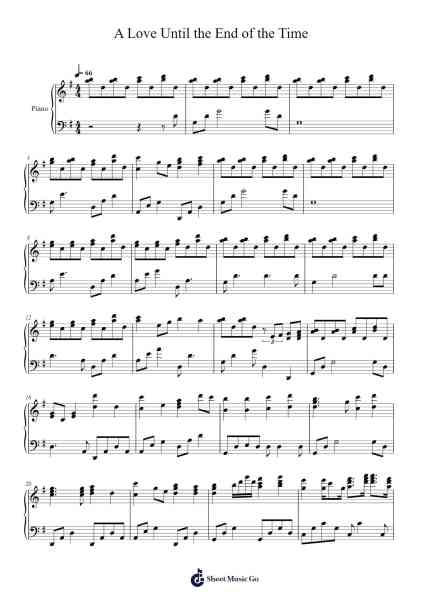 A Love Until the End of the Time Sheet Music by undefined-Arr.Gekeith Fordkiel