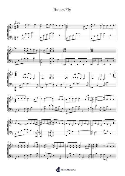 Butter-Fly Sheet Music by Chiwata Hidenori-Arr.Quinncol