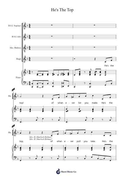 He's The Top Sheet Music by Mersweet Mejean-Arr.Hewkay Brewstience