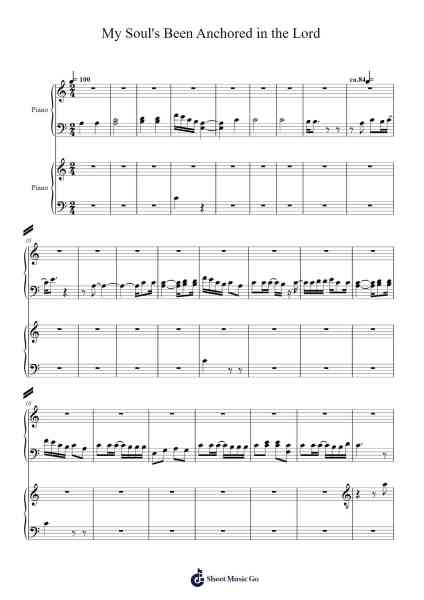 My Soul's Been Anchored in the Lord Sheet Music by Moses Hogan-Arr.Orfunk Grocroft