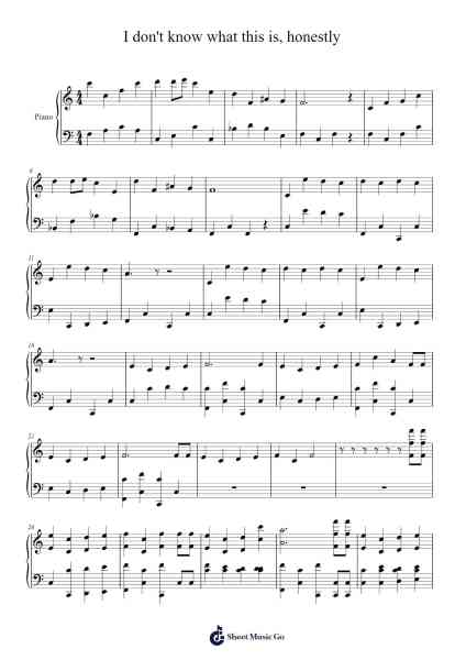 I don't know what this is, honestly Sheet Music by Makoto Vilimek-Arr.Webbkay