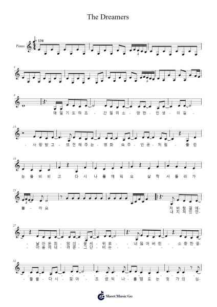 The Dreamers Sheet Music by Fieldthia Moulnia-Arr.Miketers Lcott