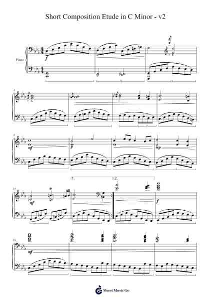 Etude in C Minor Sheet Music by theboomboy-Arr.Priestsey