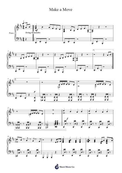 Make a Move Sheet Music by Lawrence-Arr.Montholt