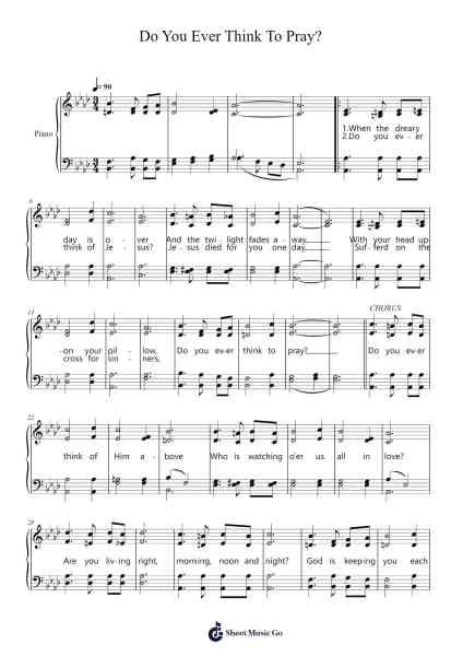 Do You Ever Think To Pray? Sheet Music by William A. McKinney-Arr.Jonesram Bonah