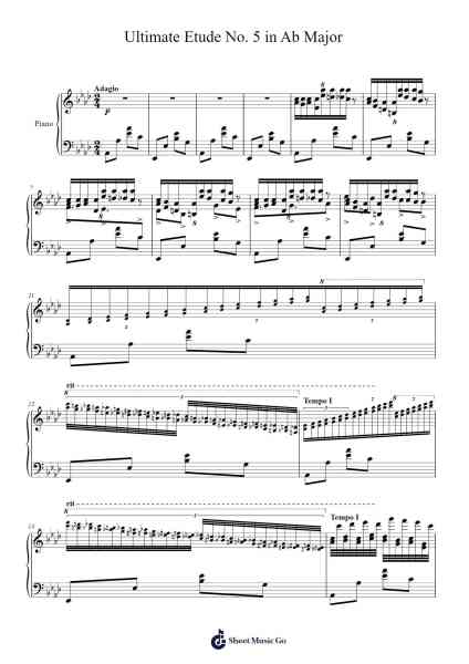 Ultimate Etude No. 5 in Ab Major Sheet Music by Gileschill Vaugthe-Arr.Serles