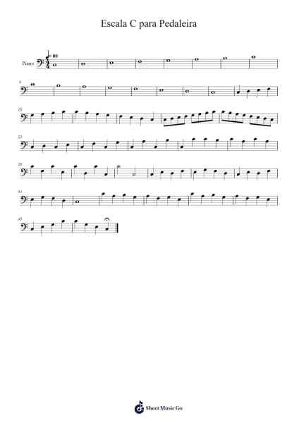 Escala C para Pedaleira 樂譜由 Sara Massaki - 編曲 Seange Tayfy