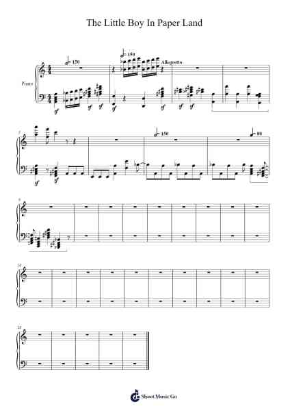 The Little Boy In Paper Land Sheet Music by Grayson F. Runge-Arr.Chrislus Edtience