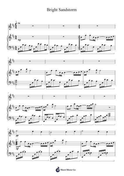 Bright Sandstorm Sheet Music by Takeru Kanazaki-Arr.Virlouis