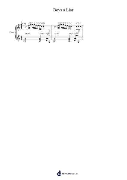 Boys a Liar Sheet Music by PinkPantheress/Ice Spice-Arr.Bloorgrace Springa