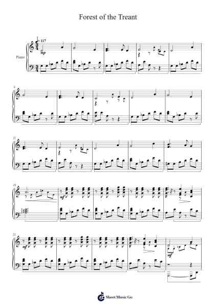 Forest of the Treant Sheet Music by Motoi Sakuraba/Shinji Tamura/Takeshi Arai-Arr.Chloepole
