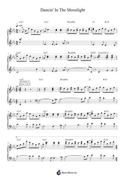 Dancin' In The Moonlight Sheet Music oleh King Harvest-Arr.Bairdxy