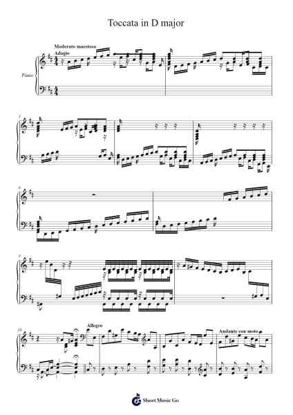 Toccata in D Major, BWV 912 Sheet Music by Johann Sebastian Bach-Arr.Wildmy