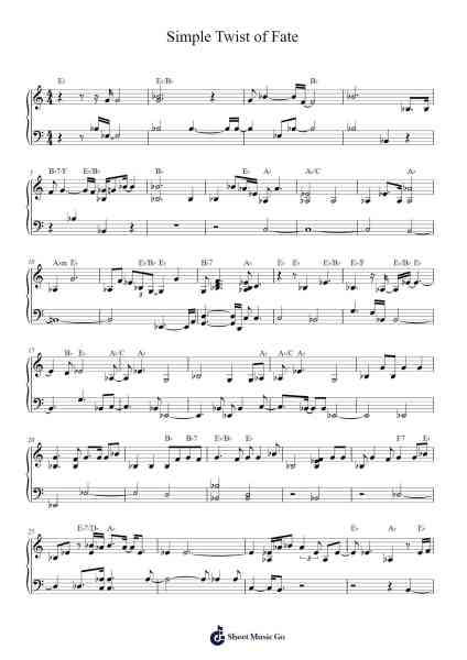 Simple Twist of Fate Sheet Music by Jonas Myers-Arr.Curwilde Perwin