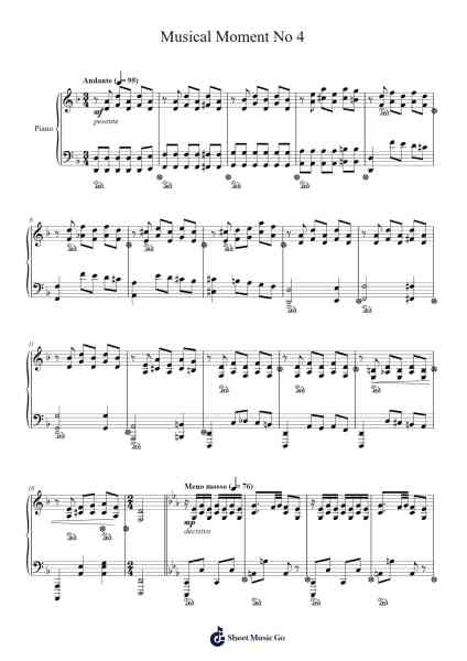 Musical Moment No. 4 Sheet Music by Hrvoje Staneković-Arr.Urclair