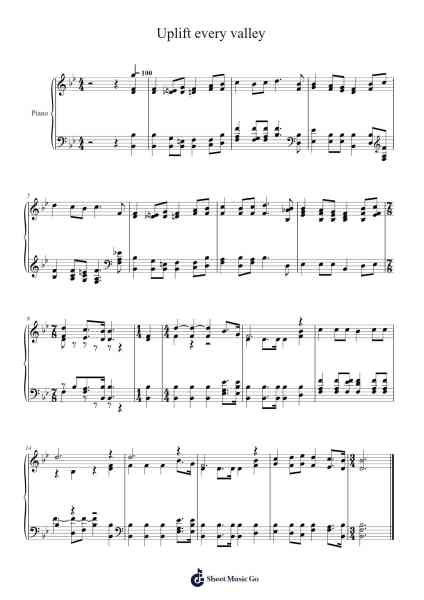 Uplift Every Valley, the Sunlight to Share 乐谱由 Isaac Watts - 编曲 Lupeg
