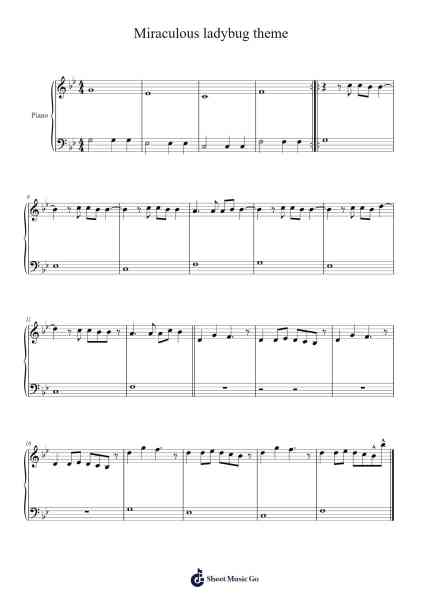 Miraculous ladybug theme Sheet Music by Brynn Shults-Arr.Sherkes Dofrank