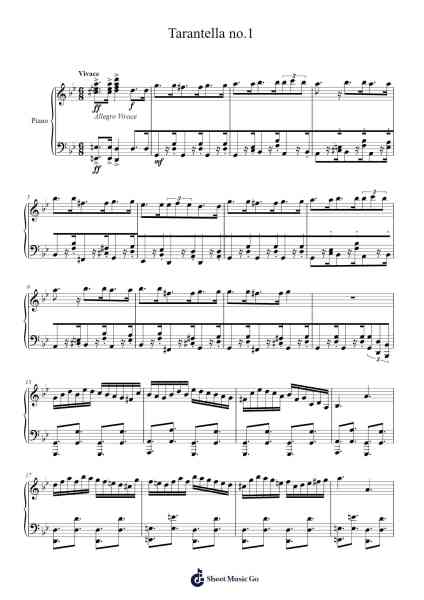 Tarantella no.1 Sheet Music by Ralphleign-Arr.Detio Gemlo