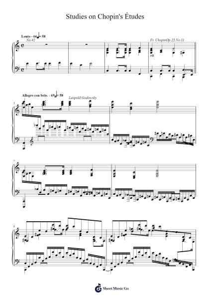 Studies on Chopin's Études Sheet Music by Leopold Godowsky-Arr.Greydre Keithburne