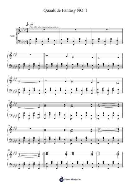 Quaalude Fantasy NO. 1 Sheet Music by Cameron Lee Simpson-Arr.Crailynn Rodlan